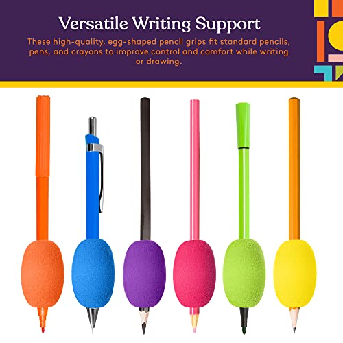 Special Supplies Egg Pencil Grips 6-Pack for Kids & Adults Multicolor Ergonomic Handwriting Support