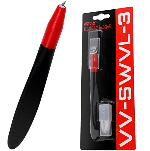VViViD 360 Degree Swivel Craft Cutting Knife with 6 Stainless Steel Blades - Pack of 1