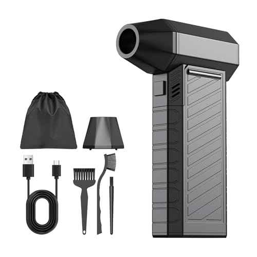 Compressed Air Duster-180000RPM Air Blower rechargeabler, Cordless Electric Turbo Fan with Quick Charge, 3 Adjustable Speeds, 2 LED Lights, 7500mAh Battery for Computer Camera PS5 Home Outside