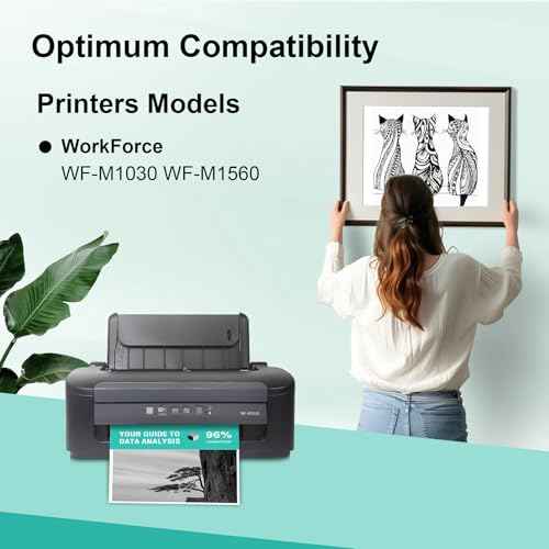 Remanufactured T223 XL Ink Cartridge, T223XL120 Black Ink, T223XL 223XL Ink, Replacements for Workforce WF-M1030 WF-M1560 WF M1030 WF M1560 Printer (2 Pack)