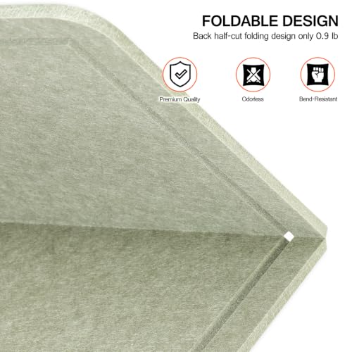 MAXECHO Sage Green Felt Bulletin Board 27x18 Inch with Adhesive Tabs & Pushpins