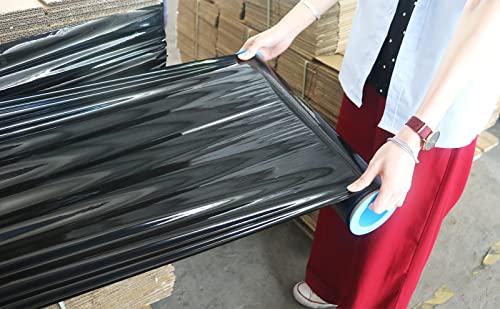 Black Stretch Wrap Roll 1500ft x 15in 70 Gauge Heavy Duty Pallet Packaging