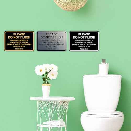 All Quality Classic Framed Please Do Not Flush Thank You Bathroom Etiquette Sign - 5" x 7" (Blue) 5 Pack