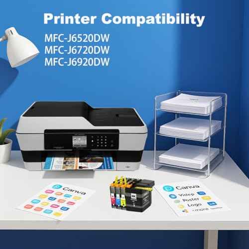 LC109XXL Super High Yield Ink Cartridges Replacement for Brother LC109 LC105 XXL Ink Cartridges for MFC-J6520DW MFC-J6720DW MFC-J6920DW Printer (4-Pack, 109BK 105C 105M 105Y)