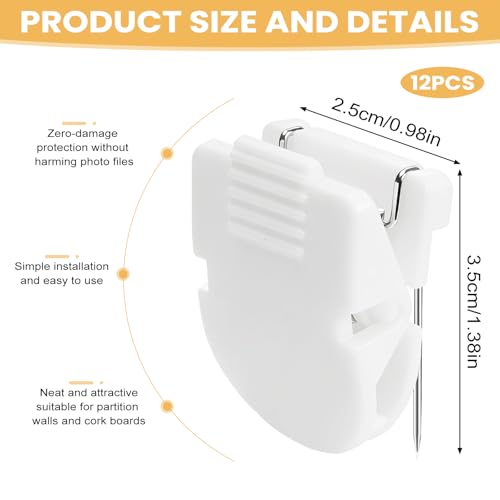 Darlingao 12 Pack Plastic Cubicle Clips for Fabric Office Panels & Wall Mounts
