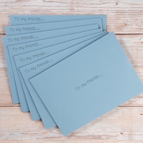 50 Pack 5 x 7 Envelopes Colored Self Seal for Wedding, Party Invitations, Greeting Cards, Announcements, Photos, 5.24 x 7.21 Inches (Dusty-Blue)