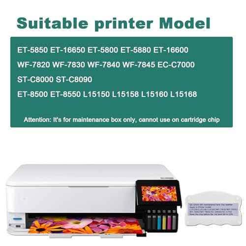 C9345 Maintenance Box Chip Resetter Compatible for ET-8550 ET-8500 ET-5800 ET-5850 ET-5880 ET-16600 WF-7310 WF-7820 WF-7840 EC-C7000 WF-7830 ST-C8090 ST-C8000 L15150 L15160 L6570 L8168 L8188