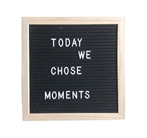 Hiflyer Black Felt Letter Board 10x10 Inch Message Sign with 170 Reusable Letters