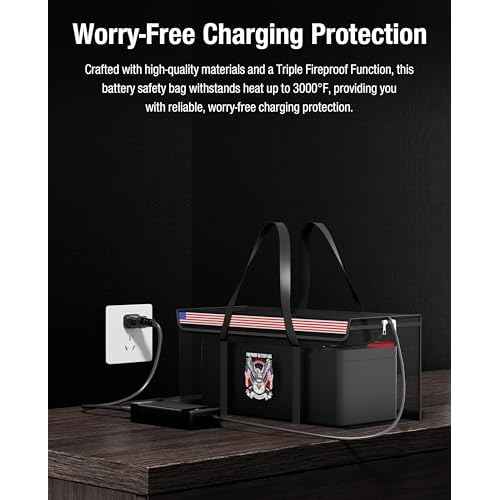 200AH LiFePO4 Lithium Battery Fireproof Bag,Large Capacity Explosion-proof Lipo Battery Safe Bag for Charging and Storage,Compatible with LiTime and Renogy(21.9 * 9 * 9.4in)