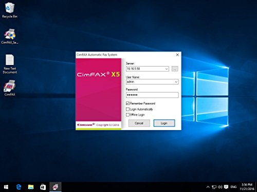 CimFAX Paperless Fax Machine for PC & Mobile, 10 Users, Email & Network Sharing