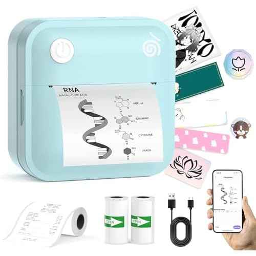 Label Maker Machine - Portable Bluetooth Mini Label Printer - Smartphone Handheld Thermal Sticker Small Labeler Multiple Templates Font Icon Inkless Custom Label for Home Kids School Items