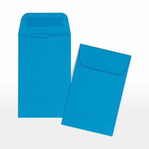 LUXPaper #1 Coin Envelopes | 2 1/4" x 3 1/2" | Pool Blue | 80lb. Text | 1,000 Qty