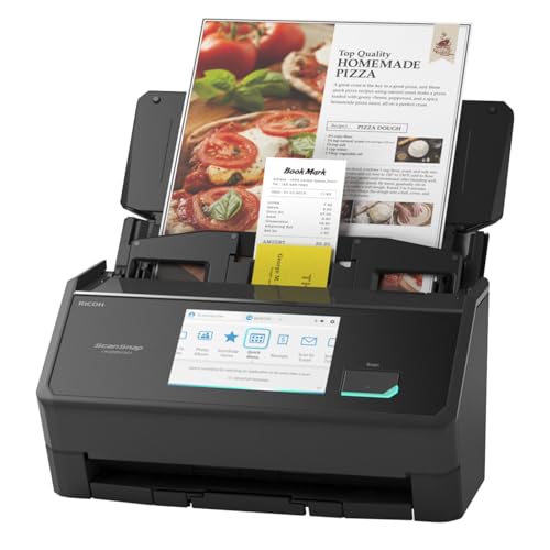 ScanSnap iX2500 Wireless & USB Document Scanner Black - High-Speed, 100-Sheet Feeder