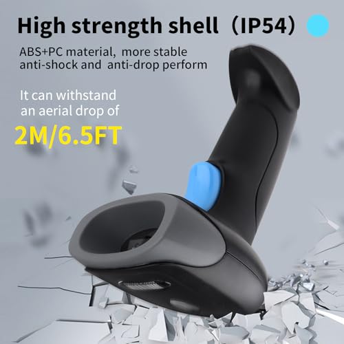 JIAN BOLAND Black U26 Wireless Barcode Scanner 1D/2D QR Handheld Laser Reader