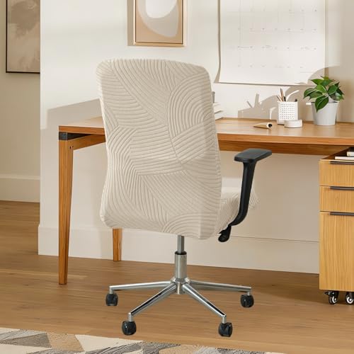 GOSTADY Beige A- Stretch Office Chair Cover Slipcover for Desk Chairs