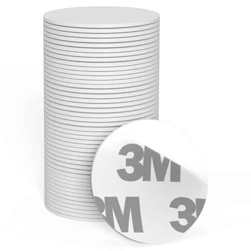 50Pcs NFC Tags NTAG215 - Blank Rewritable NFC Cards, 504 Bytes Memory, Compatible with TagMo & NFC Enabled Devices (with Adhesive)