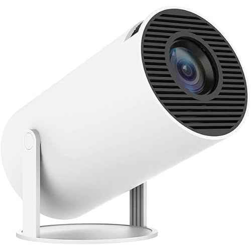 Mini Portable Projector, 4K 1080P Full HD, Android 11, 5G WiFi6, BT5.0, Auto Horizontal Correction, 180¡Æ Rotatable, White
