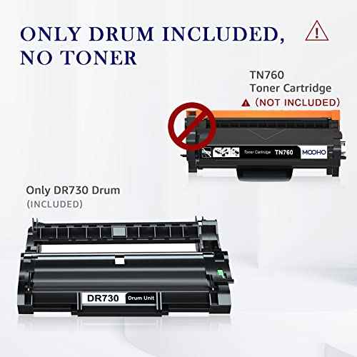 DR-730 Drum Unit Compatible Replacement for Brother DR730 DR 730 Drum for Brother MFC-L2710DW HL-L2350DW HL-L2395DW HL-L2390DW HL-L2370DW DCP-L2550DW MFC-L2750DW Printer (2 Pack,NOT Toner)