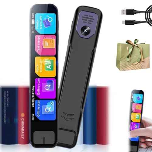 Chat Gpt Pen - Ai Scanning Smart Pen - Ai Smart Pen for Real-Time Translation - Handheld Scanner Translator - Text Scanner & 60+ Offline Translations with HD Touchscreen