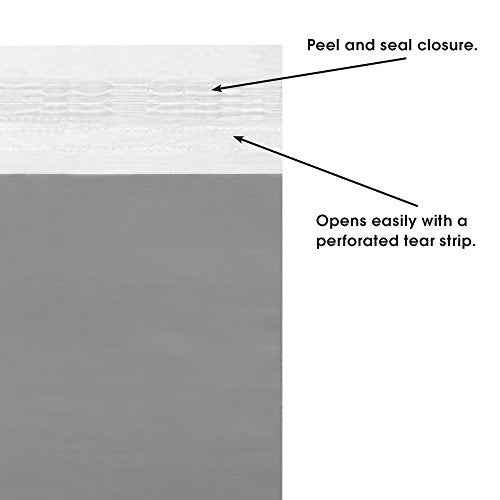 BOX USA Clear View Poly Mailer Envelopes, 9' x 12', Clear/White, Self Seal, Waterproof and Puncture Resistant, for Packing, Mailing, and Shipping Catalogs and Brochures, Pack of 100