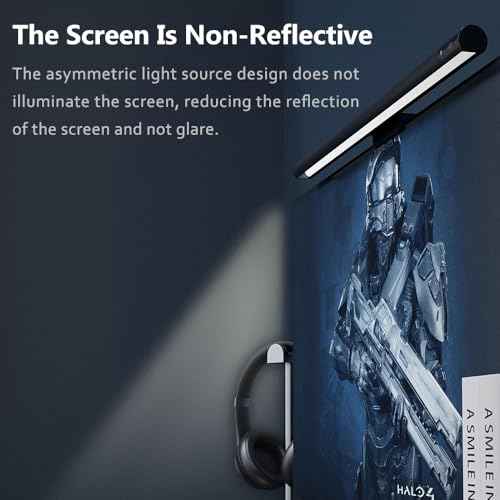 Monitor Light Bar, Touch E-Reading Monitor Light Lamp, No Screen Glare Stepless Dimming USB LED Hanging Light for Work and Office