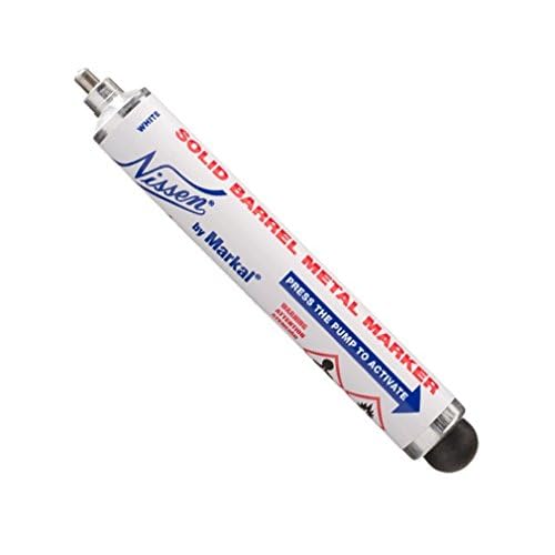 Nissen by Markal 28710 Solid Barrel Metal Marker, White (Pack of 12)