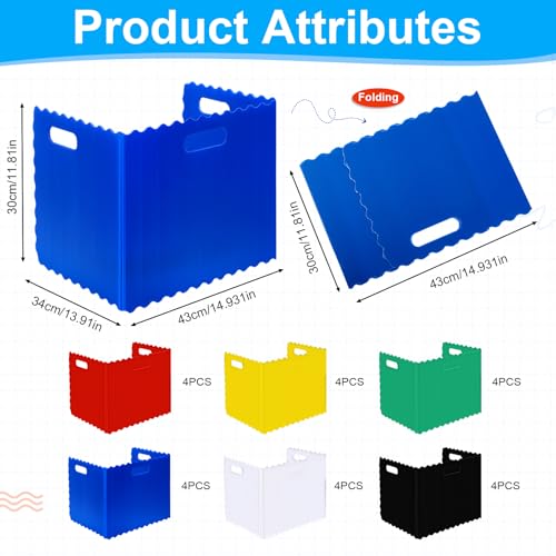 24 Pack Desk Dividers for Students, 6 Colors Privacy Folders for Students desks 16.93x13.4x12in Testing Dividers Includes Labels for Classroom Students