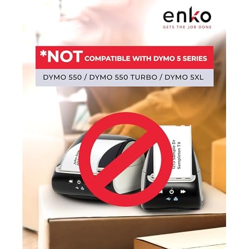 enKo (12 Rolls, 3,600 Labels) Address, Shipping & Barcode Labels 30256 (2-5/16 x 4") Compatible for Dymo LabelWriter