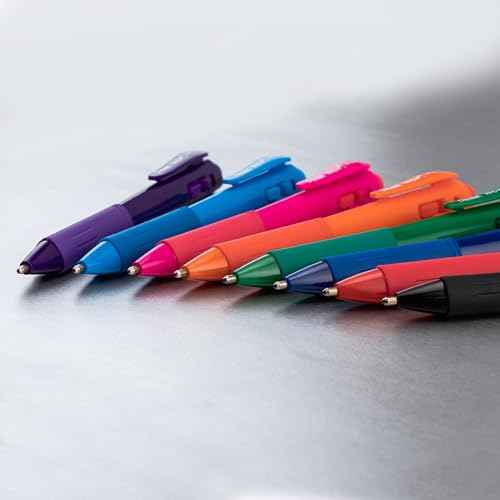Pentel Wow! Retractable Ballpoint Pen, (1.4mm), Bold Line, Black Ink, Pack of 8 (BK444BP8A)