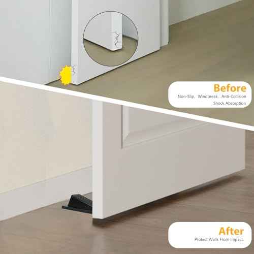 48 Pcs Door Stoppers for Bottom of Door Rubber Door Stoppers for Home Office Dorm Classroom Garage on Carpet,Concrete, Wooden Floor