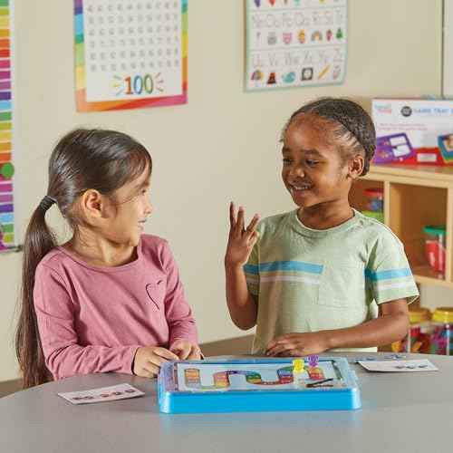hand2mind Little Minds at Work Game Tray Set by Tara West, Includes Reading & Math Preschool Learning Activities, Science of Reading Manipulatives, Math Games for Kids, Teacher Supplies for Classroom