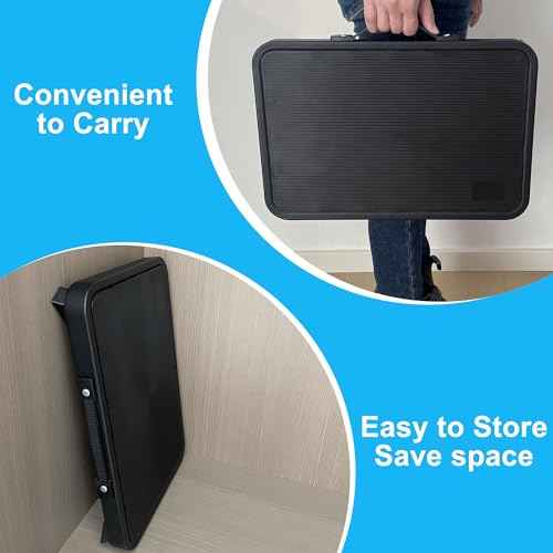 Step Stool, Adjustable Folding Step Stools for Adults and Seniors, Foldable Step Stool,Step Ladder with Anti-Slip Platform and Rubber feet for Kitchen,Bed,Garden,RV,Office Use,350Ibs Capacity