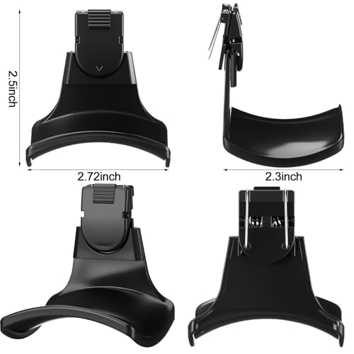 Fiwochic 4-Pack Fabric Wall Headphones Hooks for Cubicle, Black