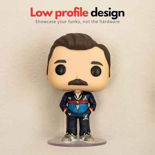 Modern JP Adhesive Display Shelf for Funko Pop Figures (32-Pack) ? Pop Shelf Wall Display ? Action Figure Stand ? Easy Adhesive Install ? Clear
