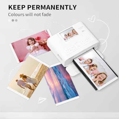 Compatible Canon Selphy CP1500 Ink and Paper For Selphy CP1300 CP1200 CP1000 CP910, KP-108IN KP108 3 Color Ink Cartridges and 108 Photo Paper Sheets (4'' x 6'' Glossy) for CP Photo Printers