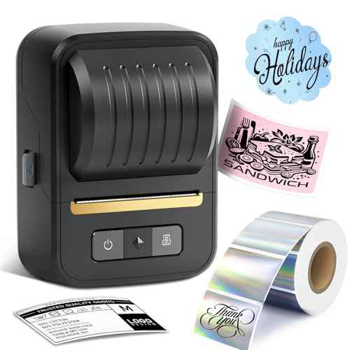 Label Makers, Label Maker Machine with Tape, Bluetooth Label Maker, Portable Thermal 2 Inch Label Printer for Small Business, Barcode, Address, Logo, Clothing, Sticker Printer for Phones & PC