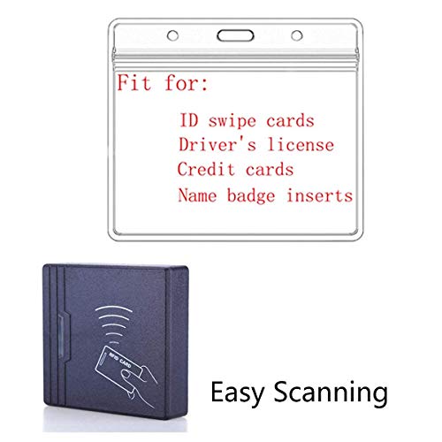 Leader Jin Small Size Waterproof Horizontal ID Badge Holder 6-Pack