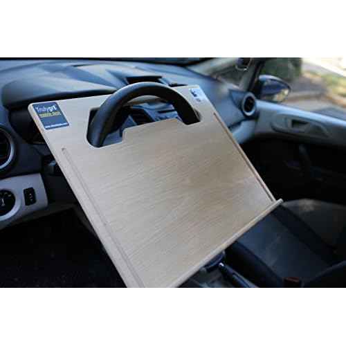 Executive Size (18 1/2" x 14 1/2") Car Table ? E-book & Notepad Vehicle Desk - Mobile Office - Steering Wheel Mountable Desk - Portable Automobile Desk For Laptop Computer/iPad - Car Tray