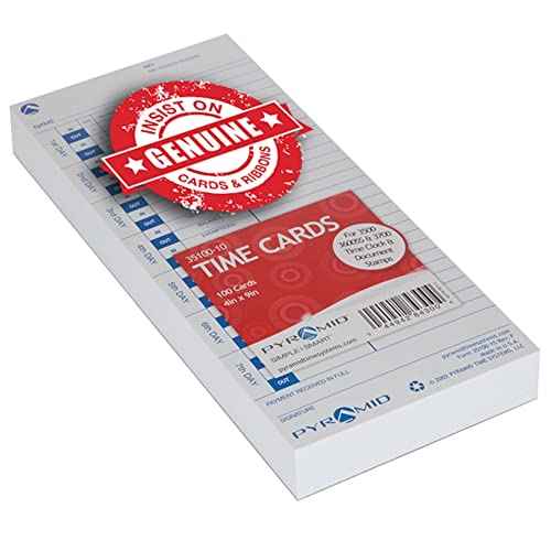 Pyramid¢â 30% Recycled Time Cards For Pyramid Models 3500 & 3700, 4" x 9", Pack Of 100