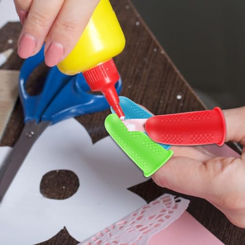 Silicone Finger Protectors for Hot Glue, Wax, Resin & Crafts - 12 Pack, 3 Sizes