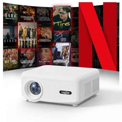 Projector with WiFi and Bluetooth [for Netflix & 600+ Native Apps & 1200 ANSI] Outdoor-Projector: Electric Focus & 4P Keystone, Lisowod L02 1080P Portable-Mini-Movie-Projector with Whale TV