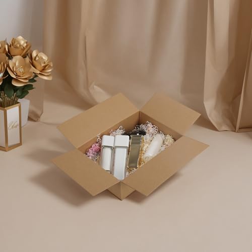 CRUGLA 40 Pack Brown 10x7x3 Inch Shipping Boxes for Small Business - Corrugated Cardboard Bulk Mailing & Packing