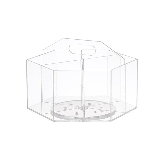 OIF Acrylic Pen Holder Pencil Organizer, 360-Degree Rotating Pencil Holder with 6 Compartments, Crayon for Kids Marker Holder Caddy Art Supply Organizer for Desk, Office