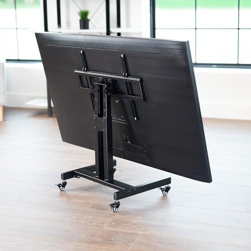 VIVO Low-Height Tilting Mobile TV Cart for 32–75 in Screens