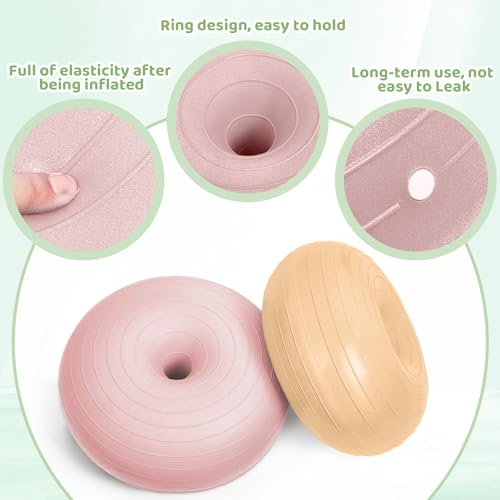 Lewtemi 3-Pack 20in Donut Wobble Chair Set - Flexible Classroom Seating, Boho Color