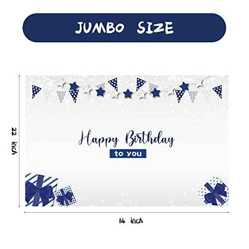 Jumbo Birthday Card with Envelope, 22 x 14 Inch Extra Large Greeting Card for Women Men Boss, Happy Birthday Giant Guest Book, Oversize Birthday Party Signs Decorations Supplies