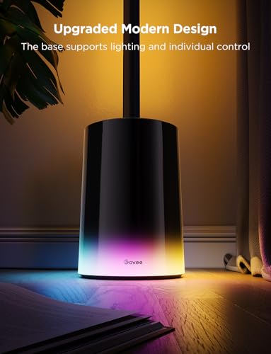Govee RGBIC Smart Floor Lamp 2 - Black, Voice & App Controlled, Dimmable, 60 Inch