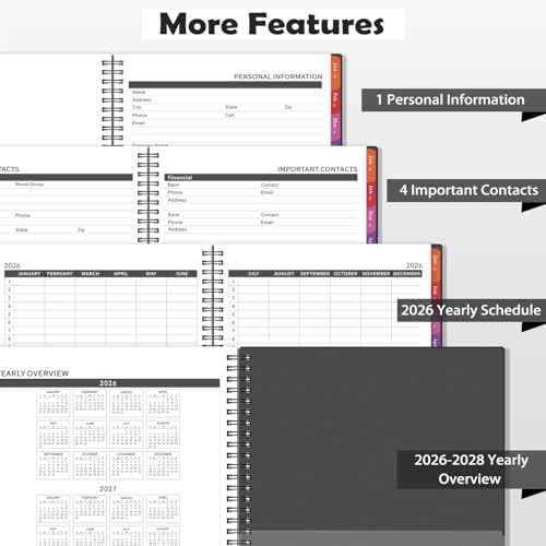 2026 Monthly Planner - Jan 2026 - Dec 2026, 9" x 11", 12 Months Planner Calendar 2026, Colorful Monthly Tabs, Suitable for School & Work