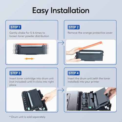 TN660 Toner Cartridge Replacement Compatible for Brother TN 660 TN-660 TN630 High Yield to use with HL-L2380DW HL-L2320D HL-L2340DW DCP-L2540DW MFC-L2700DW MFC-L2720DW Printer (Black, 4 Pack)