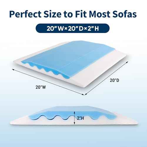 Upgraded Wave Double Layer Sofa Cushion, Couch Support for Sagging Cushions to Repair Sagging Seats, Lift Saggy Seats, 20x20x2 in, Set of 3